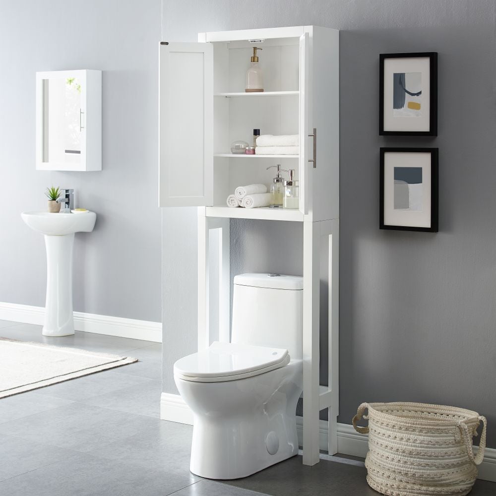 Over the Toilet Bathroom Storage, discount White